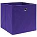 Contenitori 4 pz in Tessuto non Tessuto 28x28x28 cm Viola - Foto miniatura 2