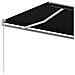Tenda da Sole Retrattile Automatica con Pali 4,5x3 m Antracite - Foto miniatura 6