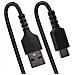 Cavo USB C Ricarica Veloce da 1m; Cavetto USB tipo C 2.0 Spiralato di Alimentazione e Sincronizzazione; Cavo Adattatore USB A a USB C in resistente Fibra Aramidica, Maschio-Maschio, TPE - Nero - Foto miniatura 5