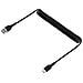 Cavo USB C Ricarica Veloce da 1m; Cavetto USB tipo C 2.0 Spiralato di Alimentazione e Sincronizzazione; Cavo Adattatore USB A a USB C in resistente Fibra Aramidica, Maschio-Maschio, TPE - Nero - Foto miniatura 2