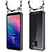 Catena Di Telefoni Cellulari Compatibile Con Samsung Galaxy A6 2018 In Nero Camouflage - Coperchio Protettivo In Silicone Con Anelli D'argento, Cinturino In Corda E Custodia Staccabile - Foto miniatura 8