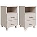 Comodini 2 Pz Bianchi 40x35x62 Cm In Legno Massello Di Pino - Foto miniatura 2