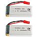 2 Pezzi Batteria Li-po Da 3.7v 1800mah 25c Con Spina Jst Per Quadricottero Jjrc H11d H11c Hq898b Elicottero Rc - Foto miniatura 1