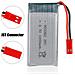 2 Pezzi Batteria Li-po Da 3.7v 1800mah 25c Con Spina Jst Per Quadricottero Jjrc H11d H11c Hq898b Elicottero Rc - Foto miniatura 2