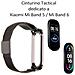 Cinturino 660 Originale Magnetic Steel Per Xiaomi Mi Band 5 - 6 Black - Foto miniatura 2