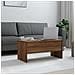 Tavolino Rovere Marrone 102x50,5x46,5 Cm In Legno Multistrato - Foto miniatura 2