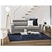 Divano Letto Agostina, Divano A 2 Posti, 100% Made In Italy, Sofà Soggiorno Con Apertura Girevole, Con Poggiatesta Regolabili E Braccioli Slim, Cm 160x95h85, Grigio - Foto miniatura 1