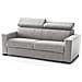 Divano Letto Agostina, Divano A 2 Posti, 100% Made In Italy, Sofà Soggiorno Con Apertura Girevole, Con Poggiatesta Regolabili E Braccioli Slim, Cm 160x95h85, Grigio - Foto miniatura 2