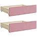 Cassetti Da Letto 2pz Rosa In Legno Multistrato E Velluto - Foto miniatura 2