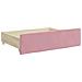 Cassetti Da Letto 2pz Rosa In Legno Multistrato E Velluto - Foto miniatura 3
