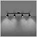 Lampada A Soffitto Lemmi 4l Nero Sl. 1168 - Moderno Lampade Da Soffitto Nero 20x100x24 Cm - Foto miniatura 3