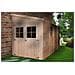 Casa Da Giardino In Legno Naturale (senza Parete Laterale) 416x211 Cm / 8 M²- Magazzino Esterno Con Finestre - Capanno Da Giardino - Timbela M340 - Foto miniatura 4
