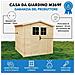 Casetta Da Giardino In Legno Per Esterni Con Pavimento Trattato Con Serratura Di Alta Qualità - L236xl226xa218 Cm / 4.33 M2 - Timbela M369f+m369g - Foto miniatura 2
