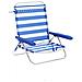Sedia Pieghevole Marbueno Righe Azzurro Bianco 63 X 78 X 76 Cm - Foto miniatura 1