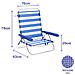 Sedia Pieghevole Marbueno Righe Azzurro Bianco 63 X 78 X 76 Cm - Foto miniatura 2