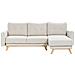 Divano Letto 3 Posti Siro Tessuto Beige Chiaro Con Contenitore Lato Sinistro - Foto miniatura 8