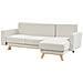 Divano Letto 3 Posti Siro Tessuto Beige Chiaro Con Contenitore Lato Sinistro - Foto miniatura 10