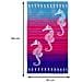 Telo Mare Jacquard Spugna Asciugamano Spiaggia Disegno Love Sea Horse Telo Mare Fucsia - Foto miniatura 3
