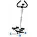 Stepper Con Manubrio, Monitor Lcd E Pedali Antiscivolo, 55x44x108acm, Bianco E Blu - Foto miniatura 1