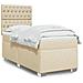 Giroletto A Molle Con Materasso Crema 90x200 Cm Intessuto - Foto miniatura 1