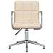 Sedia Girevole Da Ufficio Crema In Tessuto - Foto miniatura 3