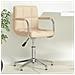 Sedia Girevole Da Ufficio Crema In Tessuto - Foto miniatura 1
