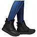 Black Casual Closed Ladies Mid Height Boots Stivaletti Pelle Sintetica Scarpe Donna Nero Eu 37, N4002-00 - Foto miniatura 2