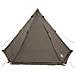 Tenda Familiare Tipi per 6 Persone Marrone Impermeabile - Foto miniatura 6