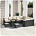 Set di Divani Giardino  da 12 Pezzi con Cuscini Rattan Nero Acacia, Divano Giardino da 2 Posti con Ripostiglio e Cuscini Rattan Nero, Set di Pranzo Giardino da 3 Pezzi con Cuscini Rattan Nero Acacia - Foto miniatura 2
