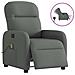 Poltrona Reclinabile Massaggio Elettrica Grigio Scuro Tessuto - Foto miniatura 1