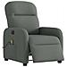Poltrona Reclinabile Massaggio Elettrica Grigio Scuro Tessuto - Foto miniatura 3