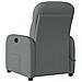 Poltrona Reclinabile Massaggio Elettrica Grigio Scuro Tessuto - Foto miniatura 7
