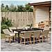 Set da pranzo da giardino a 9 pezzi in Rattan poliestere beige - Foto miniatura 4