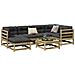 Set Divani da Giardino 7pz con Cuscini Legno Impregnato di Pino - Foto miniatura 2
