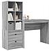 Scrivania con Storage Grigio Sonoma Legno Ingegnerizzato - Foto miniatura 3