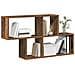 Mensola da parete Legno Vecchio 100x20x53 cm Legno Ingegnerizzato - Foto miniatura 3