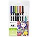 ABT-6P-MANGA-WIND Blu, Marrone, Verde, Verde chiaro, Rosa chiaro, Arancione 6 pz - Foto miniatura 1