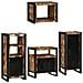 Set di mobili per il bagno 4 pcs Legno massello riciclato - Foto miniatura 2