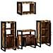 Set di mobili per il bagno 4 pcs Legno massello riciclato - Foto miniatura 4