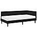 Cornice del letto ad angolo Nero 100 x 200 cm Velluto - Foto miniatura 1