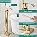 Rubinetto per vasca da bagno indipendente, Blackswan, tipo M88, modello oro lucido, misura 98 cm - Foto miniatura 2