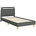 Struttura letto bambini con testata Grigio scuro 90 x 190 cm - Foto miniatura 4