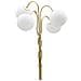 Piantana Glamy 4 Luci In Metallo Dorato Con Sfere In Vetro Bianco - Foto miniatura 3