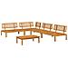 Set di divani 5 pcs Antracite Legno di Acacia Massello - Foto miniatura 3