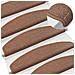 Tappetini per scale autoadesivi Semicircolare 15 pcs Marrone - Foto miniatura 2