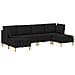 Set di divani modulari con spazio di archiviazione 6 pcs Nero - Foto miniatura 1