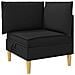 Set di divani modulari con spazio di archiviazione 6 pcs Nero - Foto miniatura 4
