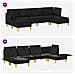 Set di divani modulari con spazio di archiviazione 6 pcs Nero - Foto miniatura 8