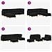Set di divani modulari con spazio di archiviazione 6 pcs Nero - Foto miniatura 9