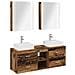 Set di mobili per il bagno 5 pcs Legno antico - Foto miniatura 1
